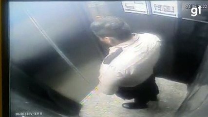 Vídeo mostra suspeito de matar servidora do TRT entrando e saindo do elevador após o crime